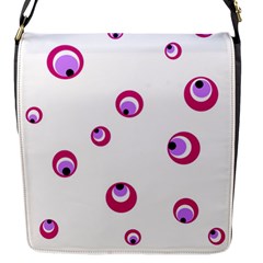 Purple Eyes Flap Messenger Bag (s)