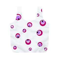 Purple Eyes Full Print Recycle Bags (m)  by Valentinaart