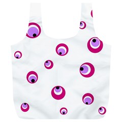 Purple Eyes Full Print Recycle Bags (l)  by Valentinaart