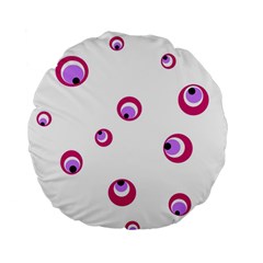 Purple Eyes Standard 15  Premium Flano Round Cushions