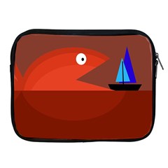 Red Monster Fish Apple Ipad 2/3/4 Zipper Cases by Valentinaart