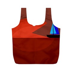 Red Monster Fish Full Print Recycle Bags (m) 