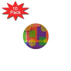 Colorful Geometrical Design 1  Mini Buttons (10 Pack)  by Valentinaart