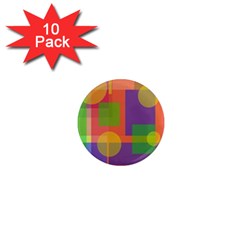 Colorful Geometrical Design 1  Mini Magnet (10 Pack)  by Valentinaart