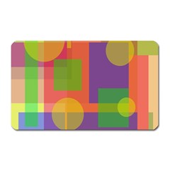 Colorful Geometrical Design Magnet (rectangular) by Valentinaart