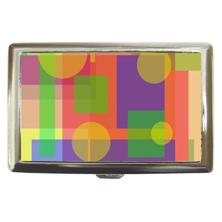 Colorful geometrical design Cigarette Money Cases