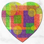 Colorful geometrical design Jigsaw Puzzle (Heart) Front