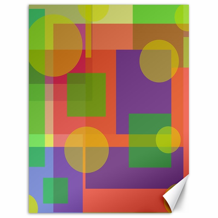 Colorful geometrical design Canvas 18  x 24  