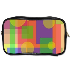 Colorful Geometrical Design Toiletries Bags 2-side by Valentinaart