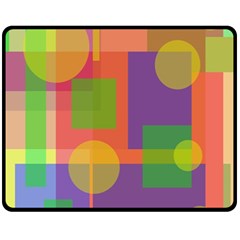 Colorful Geometrical Design Fleece Blanket (medium)  by Valentinaart