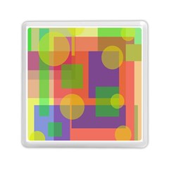 Colorful geometrical design Memory Card Reader (Square) 