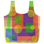 Colorful geometrical design Full Print Recycle Bags (L)  Front