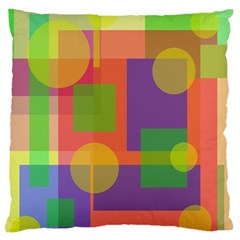 Colorful geometrical design Standard Flano Cushion Case (Two Sides)