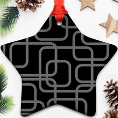 Black And Gray Decorative Design Ornament (star) 