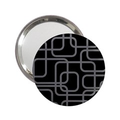 Black And Gray Decorative Design 2 25  Handbag Mirrors