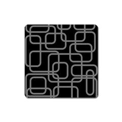 Black And Gray Decorative Design Square Magnet