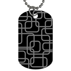 Black And Gray Decorative Design Dog Tag (one Side) by Valentinaart