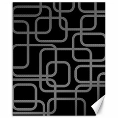 Black And Gray Decorative Design Canvas 16  X 20  