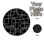 Black and gray decorative design Multi-purpose Cards (Round)  Front 1