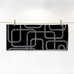 Black And Gray Decorative Design Hand Towel