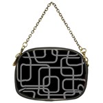 Black and gray decorative design Chain Purses (One Side)  Front