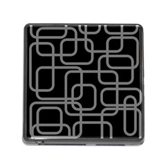 Black And Gray Decorative Design Memory Card Reader (square)