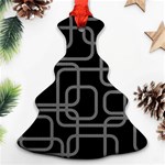 Black and gray decorative design Ornament (Christmas Tree) Front