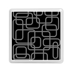 Black And Gray Decorative Design Memory Card Reader (square)  by Valentinaart