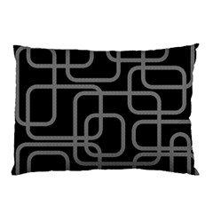 Black And Gray Decorative Design Pillow Case (two Sides)