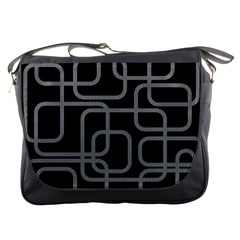 Black And Gray Decorative Design Messenger Bags