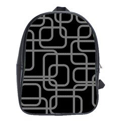 Black And Gray Decorative Design School Bags (xl) 