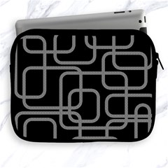 Black And Gray Decorative Design Apple Ipad 2/3/4 Zipper Cases by Valentinaart