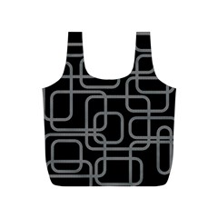 Black And Gray Decorative Design Full Print Recycle Bags (s)  by Valentinaart