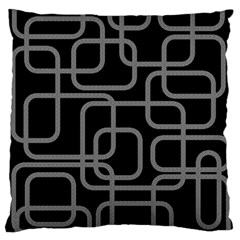 Black And Gray Decorative Design Standard Flano Cushion Case (one Side)