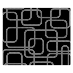 Black And Gray Decorative Design Double Sided Flano Blanket (small) 