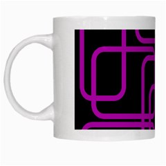 Purple And Black Elegant Design White Mugs