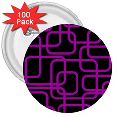 Purple And Black Elegant Design 3  Buttons (100 Pack)  by Valentinaart