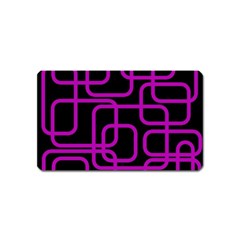 Purple And Black Elegant Design Magnet (name Card)