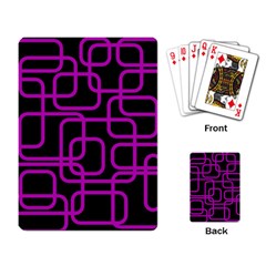 Purple And Black Elegant Design Playing Card