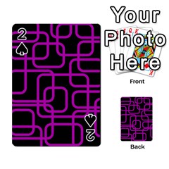 Purple And Black Elegant Design Playing Cards 54 Designs 