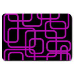 Purple And Black Elegant Design Large Doormat 