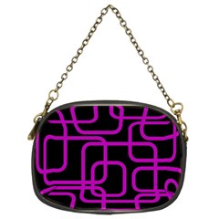 Purple And Black Elegant Design Chain Purses (two Sides)  by Valentinaart