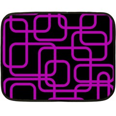 Purple And Black Elegant Design Double Sided Fleece Blanket (mini) 