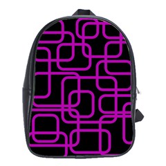 Purple And Black Elegant Design School Bags(large) 