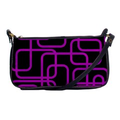 Purple And Black Elegant Design Shoulder Clutch Bags by Valentinaart