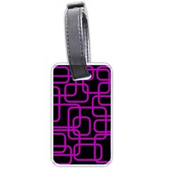 Purple And Black Elegant Design Luggage Tags (one Side)  by Valentinaart