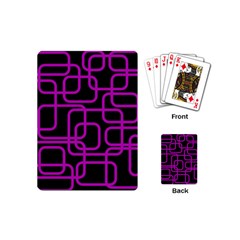 Purple And Black Elegant Design Playing Cards (mini)  by Valentinaart