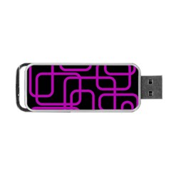 Purple And Black Elegant Design Portable Usb Flash (one Side)