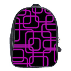 Purple And Black Elegant Design School Bags (xl) 