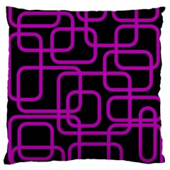 Purple And Black Elegant Design Large Flano Cushion Case (one Side) by Valentinaart